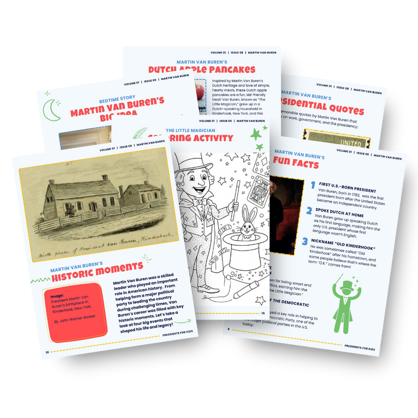 Martin Van Buren Activity Book for Kids (Ages 5-10) | Presidents For ...