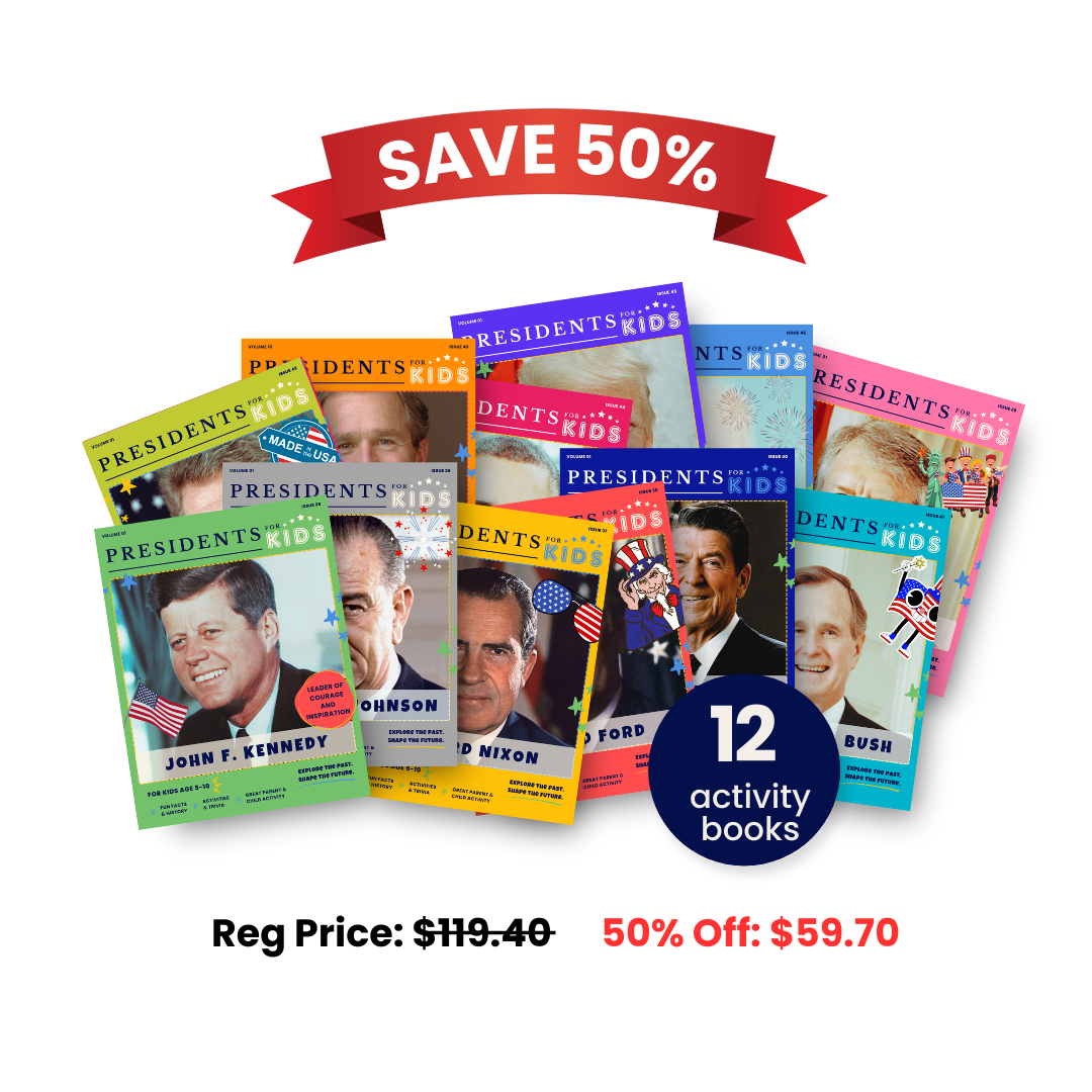 Modern Era Presidents Activity Book Collectors Set for Kids (Ages 5-10 ...