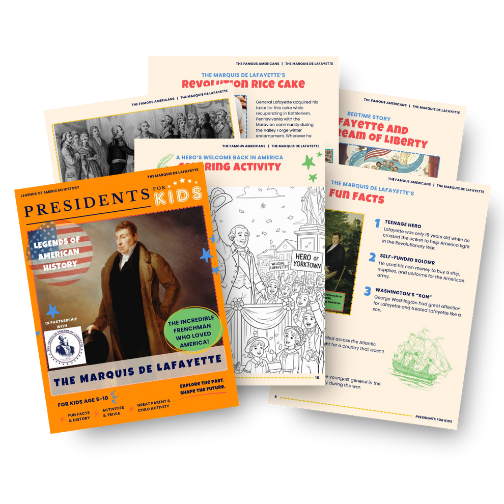 The Marquis de Lafayette Activity Book for Kids (Ages 5-10 ...
