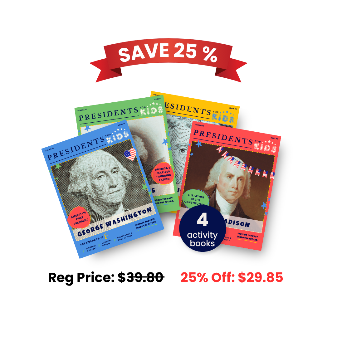 Founding Fathers educational activity books for kids