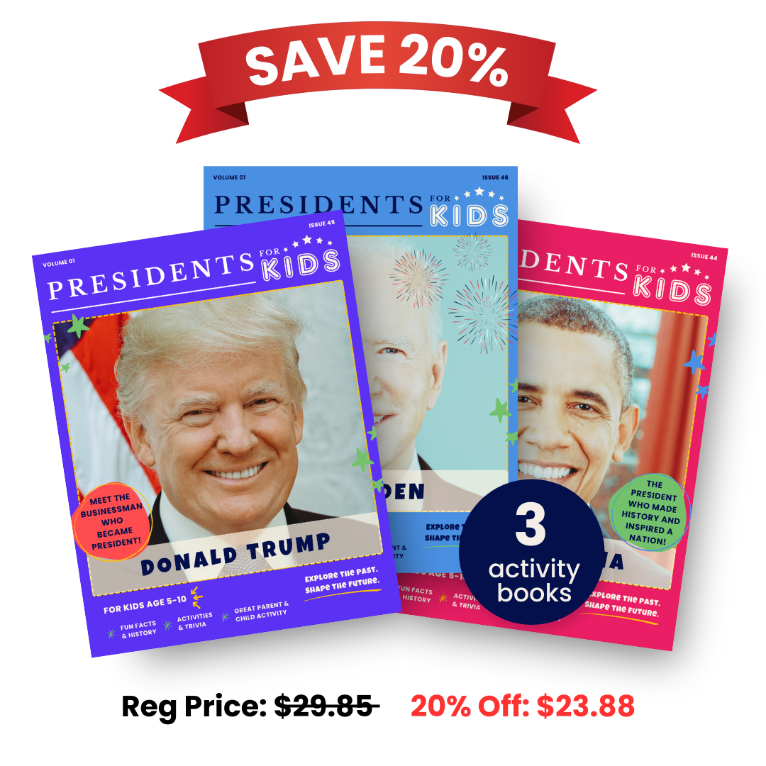 Most Recent Presidents Activity Book Collectors Set for Kids (Ages 5-10 ...